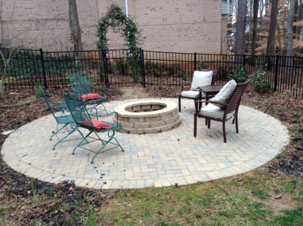 Paver Patio with Fire Pit