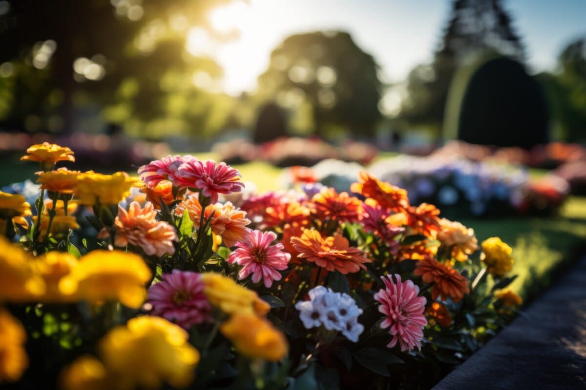 Seasonal Colorful Flowers Landscaping Installation 